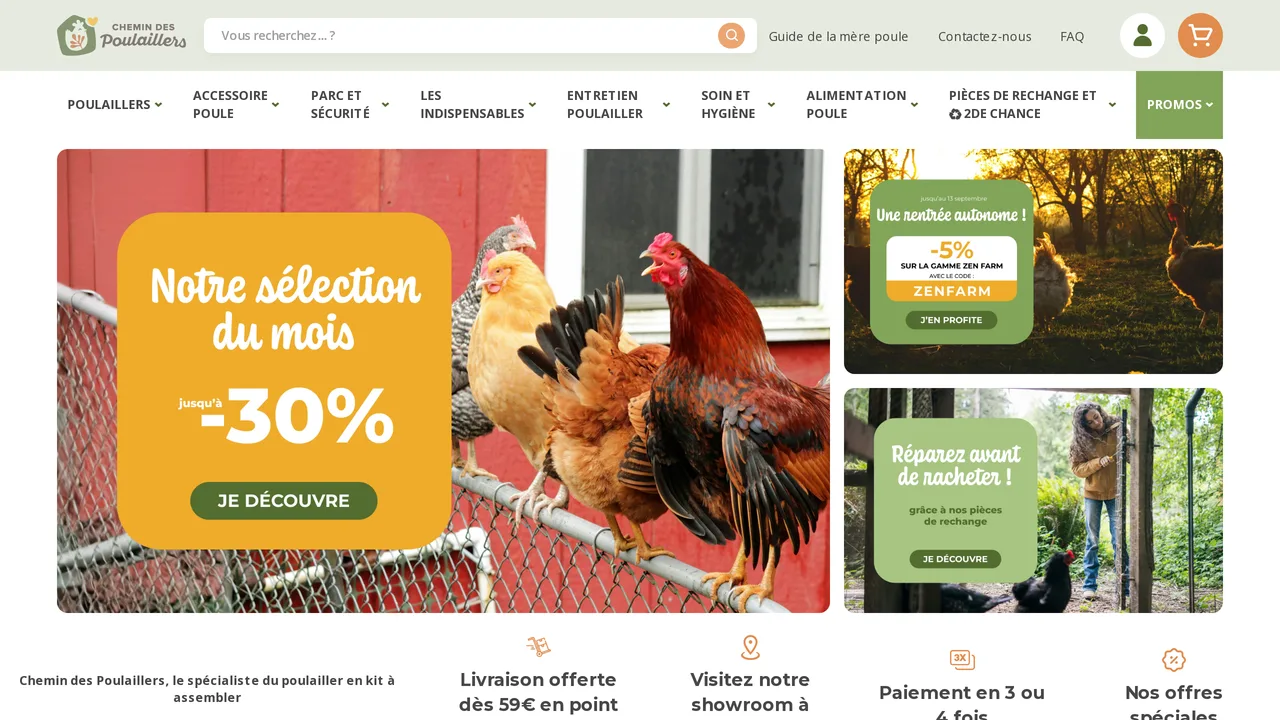 Page d’accueil du site de Chemin des Poulaillers